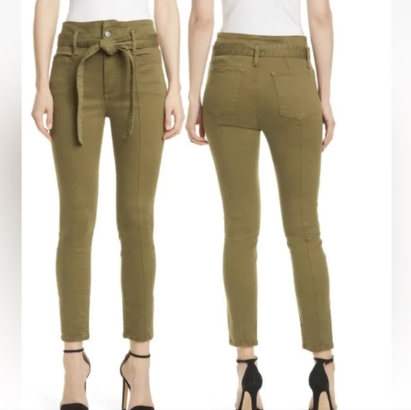 Alice Olivia Jeans Olive Good High Waist Skinny Size 27